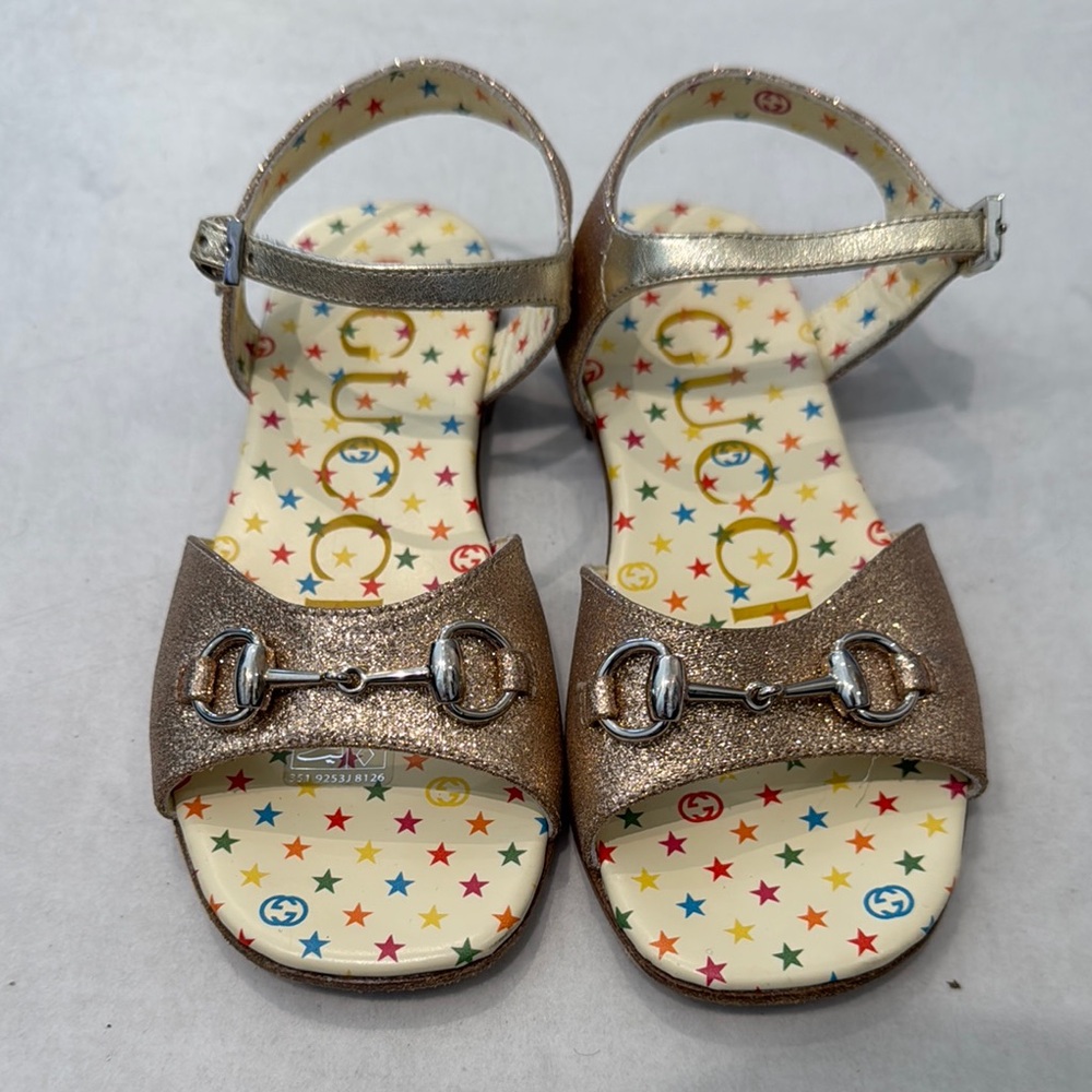 Gucci Kids Metallic Sandals